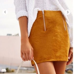 Fuex Suede Mini Skirt